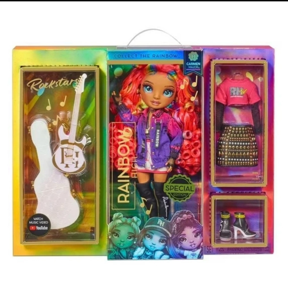 Rainbow High Rockstars CARMEN MAJOR Fashion Doll Guitar Special Edition NWB